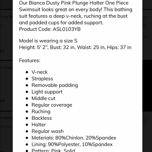 CUPSHE Bianca Dusty Pink Plunge Halter One Piece - Picture 6 of 7